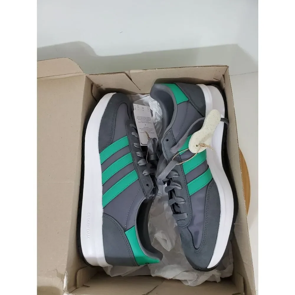 adidas Run 70s 2.0 Sneakers Grey Green Men's 8 NIB